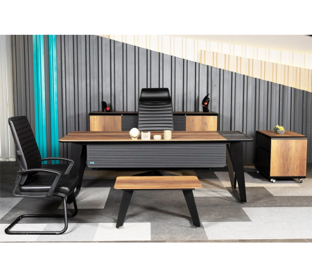 Alpix Ofis Büro Yönetici Takımı ( 210 cm Masalı)